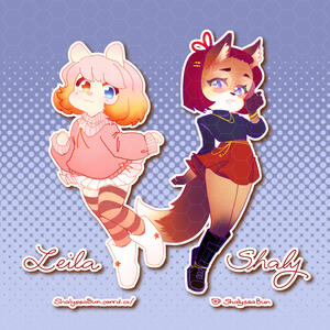 Leila and Shaly (my OCs) in Furry form